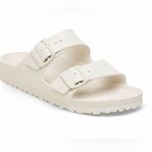 Birkenstock Arizona Essentials Comfort Summer White Slide Sandals Sz 39 US 8 EUC
